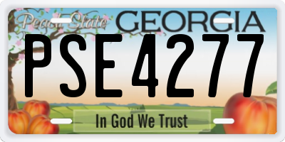 GA license plate PSE4277