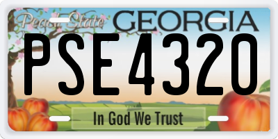 GA license plate PSE4320