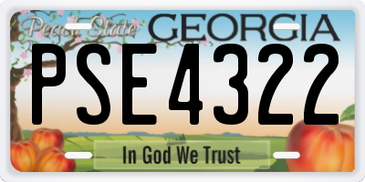 GA license plate PSE4322