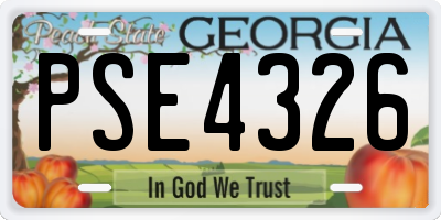 GA license plate PSE4326