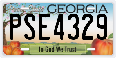 GA license plate PSE4329