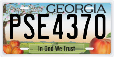 GA license plate PSE4370