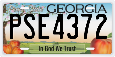 GA license plate PSE4372