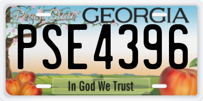 GA license plate PSE4396