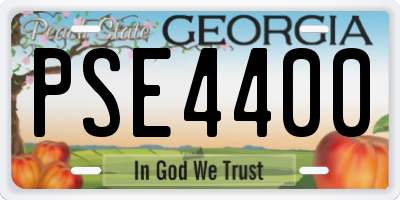 GA license plate PSE4400