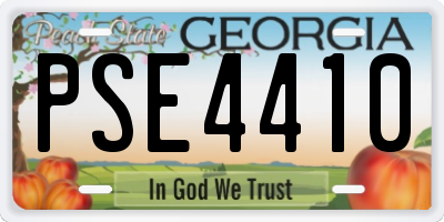 GA license plate PSE4410