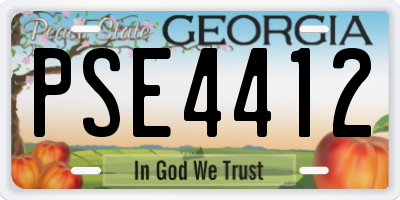 GA license plate PSE4412