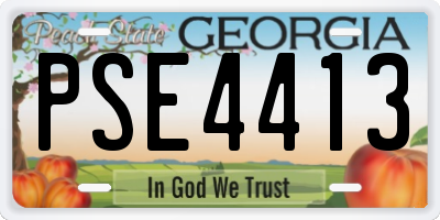 GA license plate PSE4413