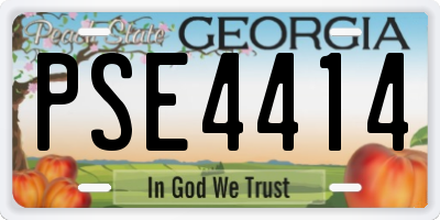 GA license plate PSE4414