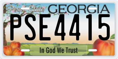 GA license plate PSE4415