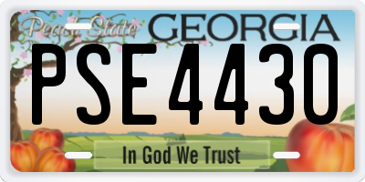 GA license plate PSE4430