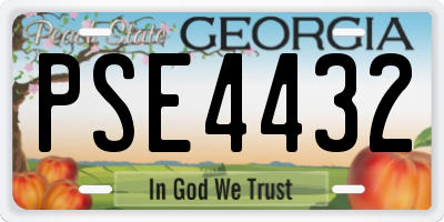 GA license plate PSE4432