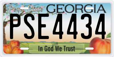 GA license plate PSE4434