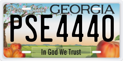 GA license plate PSE4440