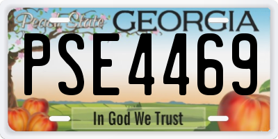 GA license plate PSE4469