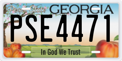 GA license plate PSE4471