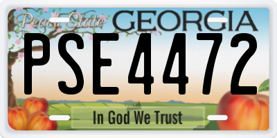 GA license plate PSE4472