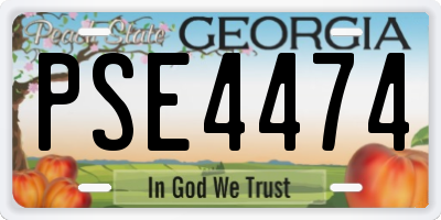 GA license plate PSE4474
