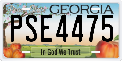 GA license plate PSE4475