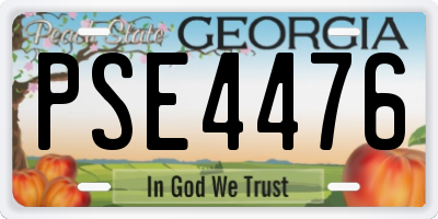 GA license plate PSE4476