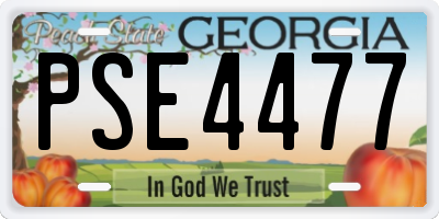 GA license plate PSE4477