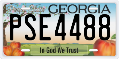 GA license plate PSE4488