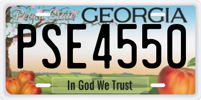 GA license plate PSE4550