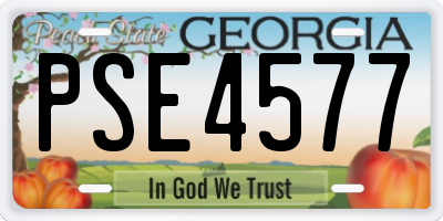 GA license plate PSE4577
