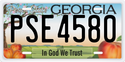 GA license plate PSE4580