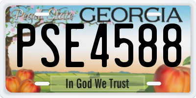 GA license plate PSE4588