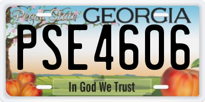 GA license plate PSE4606
