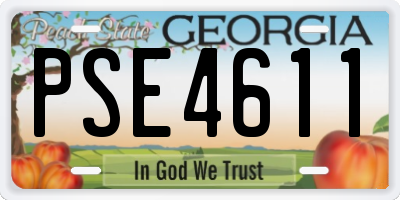 GA license plate PSE4611