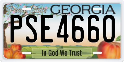 GA license plate PSE4660