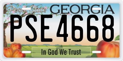 GA license plate PSE4668