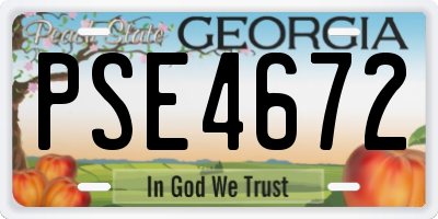 GA license plate PSE4672