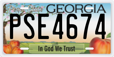 GA license plate PSE4674