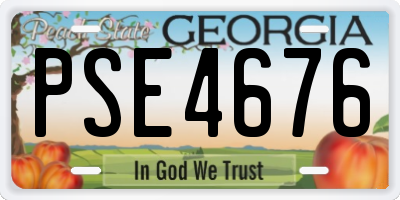 GA license plate PSE4676