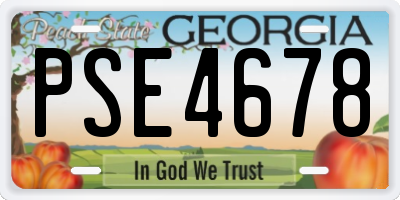 GA license plate PSE4678