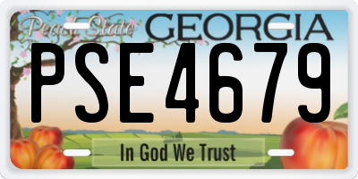 GA license plate PSE4679