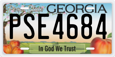 GA license plate PSE4684