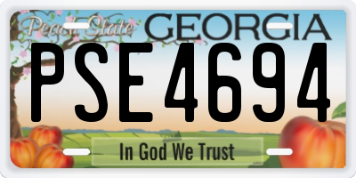 GA license plate PSE4694