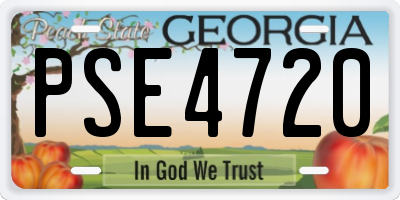 GA license plate PSE4720