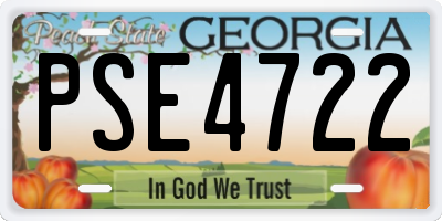 GA license plate PSE4722