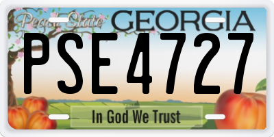 GA license plate PSE4727