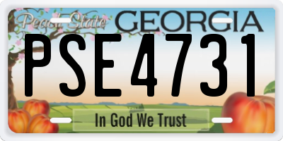 GA license plate PSE4731