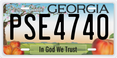 GA license plate PSE4740