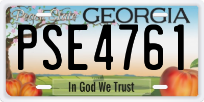 GA license plate PSE4761