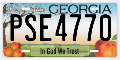 GA license plate PSE4770