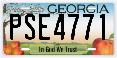 GA license plate PSE4771