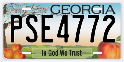 GA license plate PSE4772